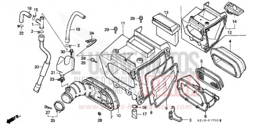 FILTRE A AIR XR250RN de 1992